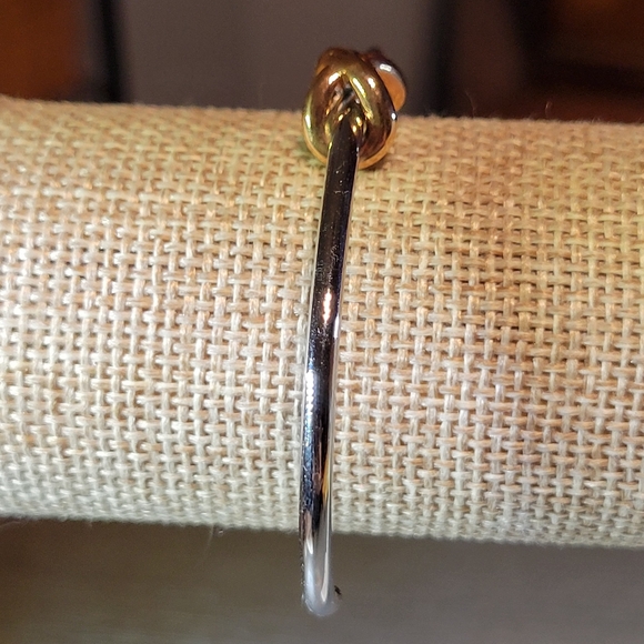 MVMT Stainless Steel Cuff Bracelet with 8K Rose Gold Plated Knot - Picture 9 of 10